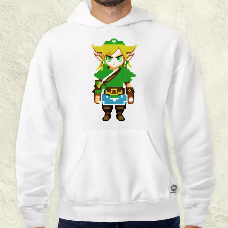 Pixelart Zelda férfi pulóver