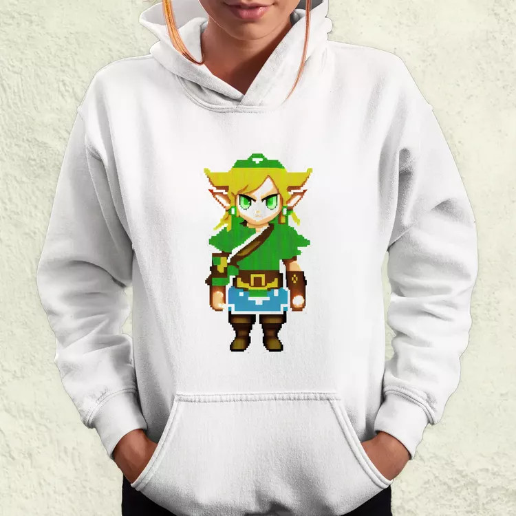 Pixelart Zelda női pulóver