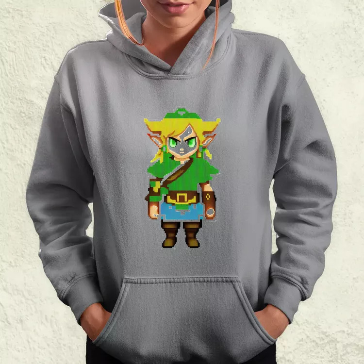 Pixelart Zelda női pulóver
