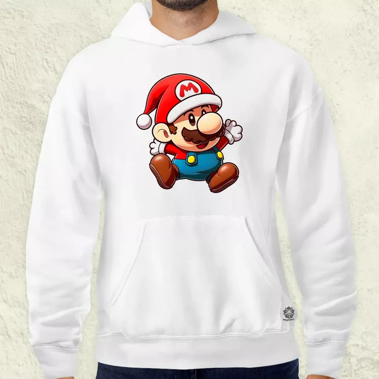 Xmas Mario v1 férfi pulóver