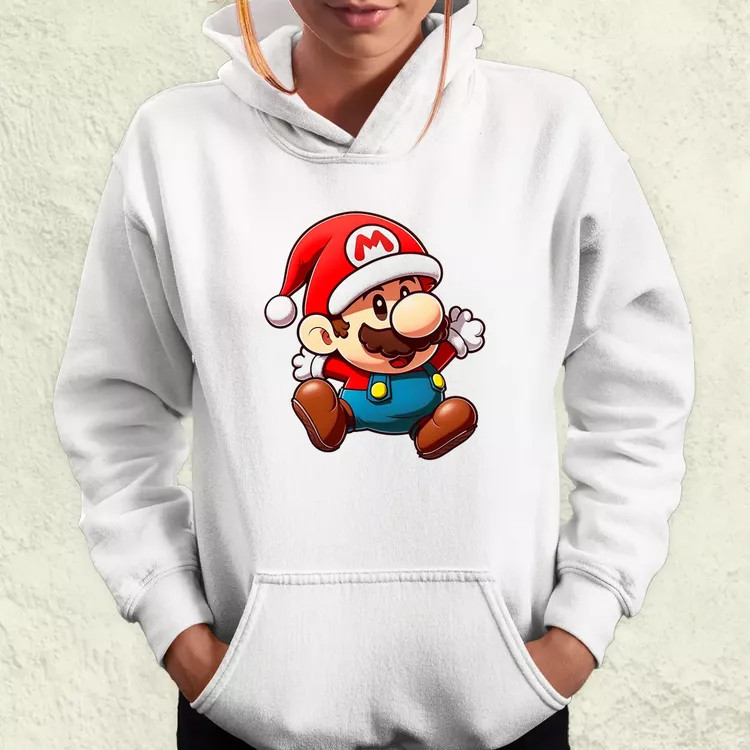 Xmas Mario v1 női pulóver
