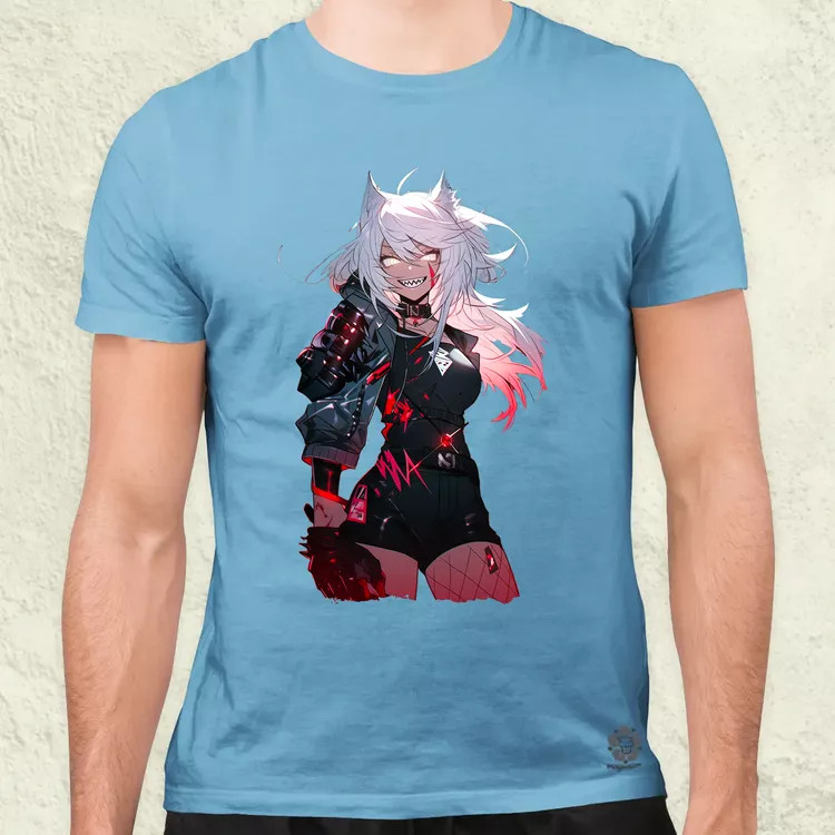 Anime macskalány v3 férfi póló