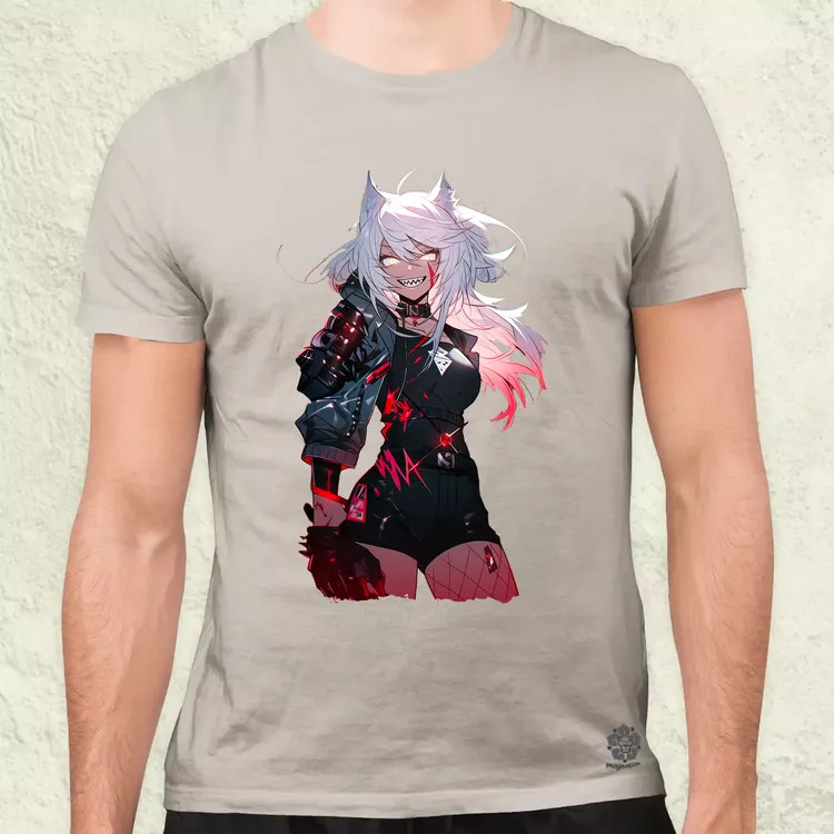 Anime macskalány v3 férfi póló