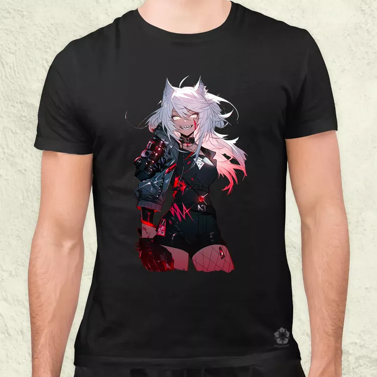 Anime macskalány v3 férfi póló
