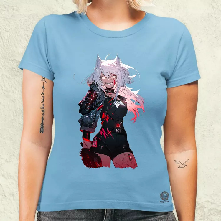 Anime macskalány v3 női póló