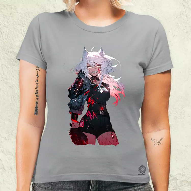 Anime macskalány v3 női póló