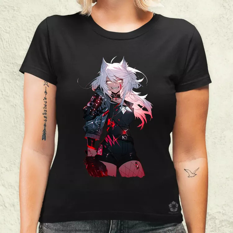 Anime macskalány v3 női póló