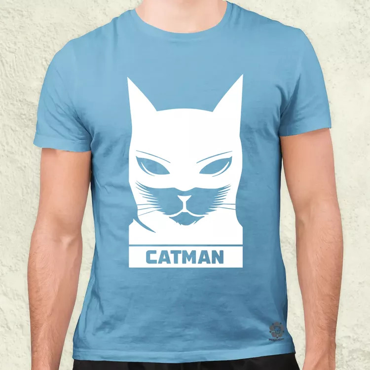 Catman fehér férfi póló