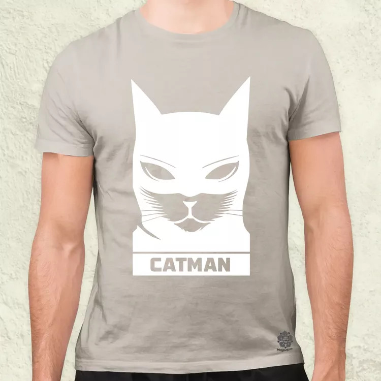 Catman fehér férfi póló