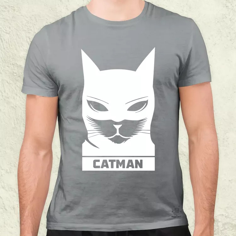 Catman fehér férfi póló