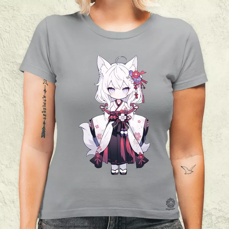 Chibi macskalány v1 női póló