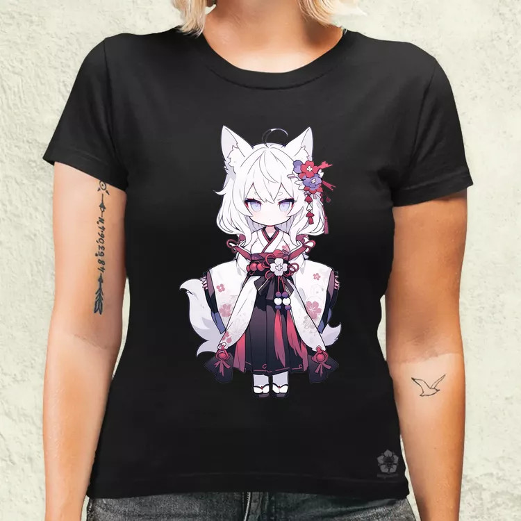 Chibi macskalány v1 női póló