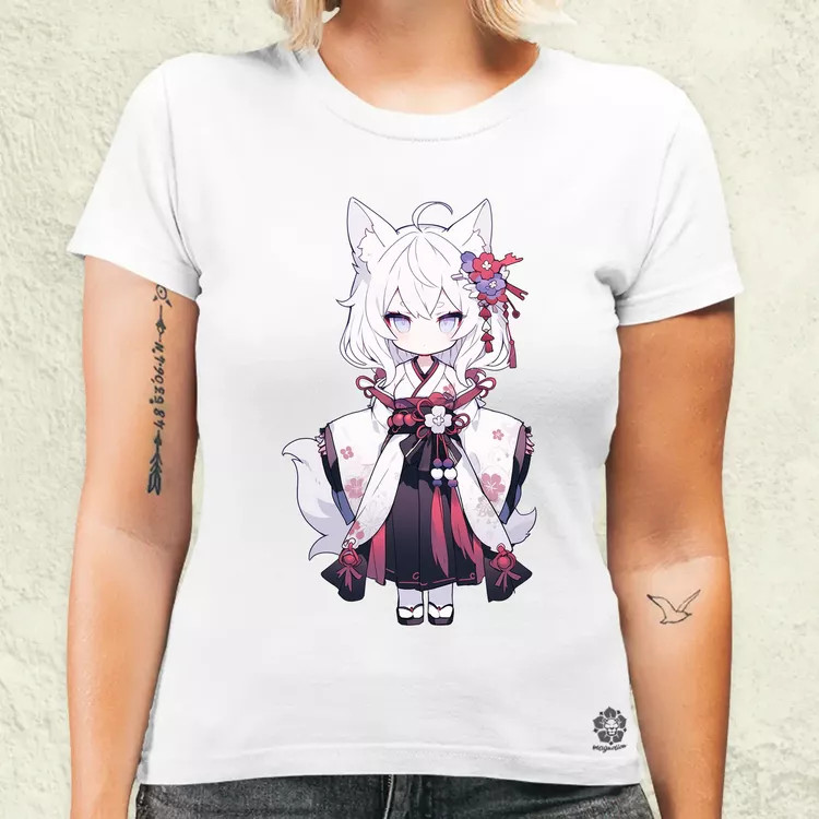 Chibi macskalány v1 női póló