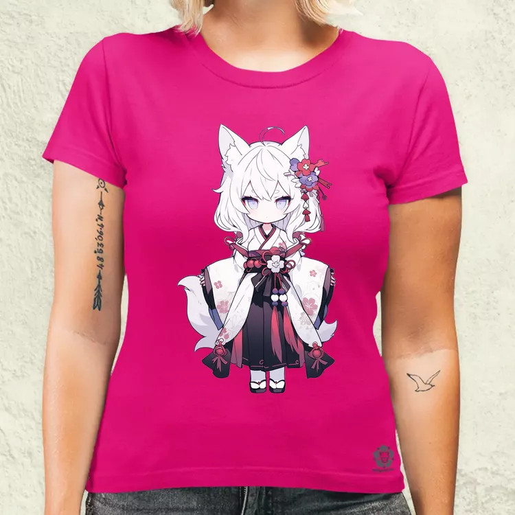 Chibi macskalány v1 női póló
