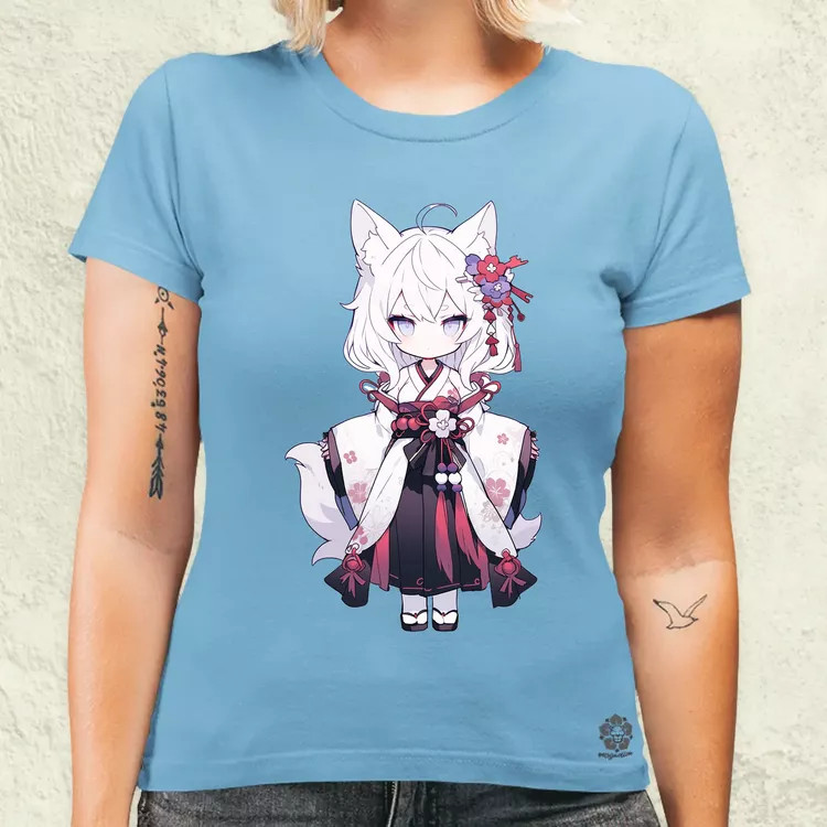 Chibi macskalány v1 női póló