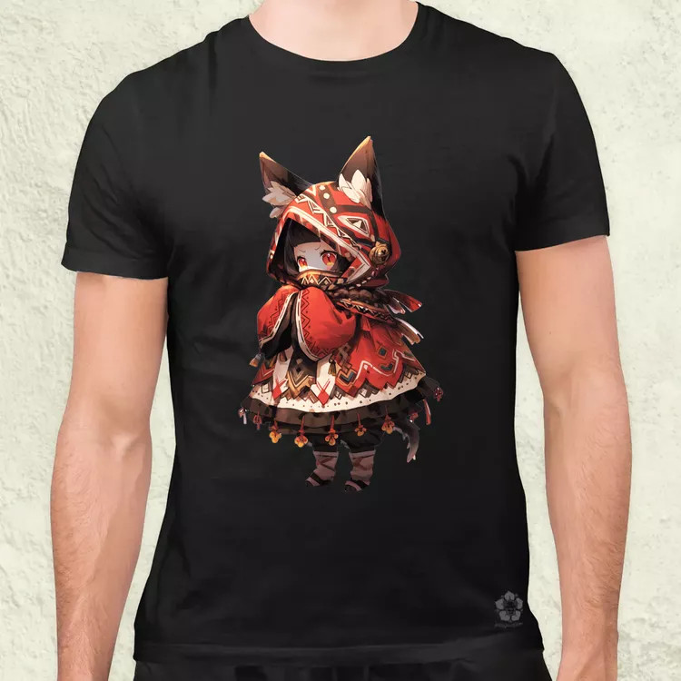 Chibi macskalány v2 férfi póló