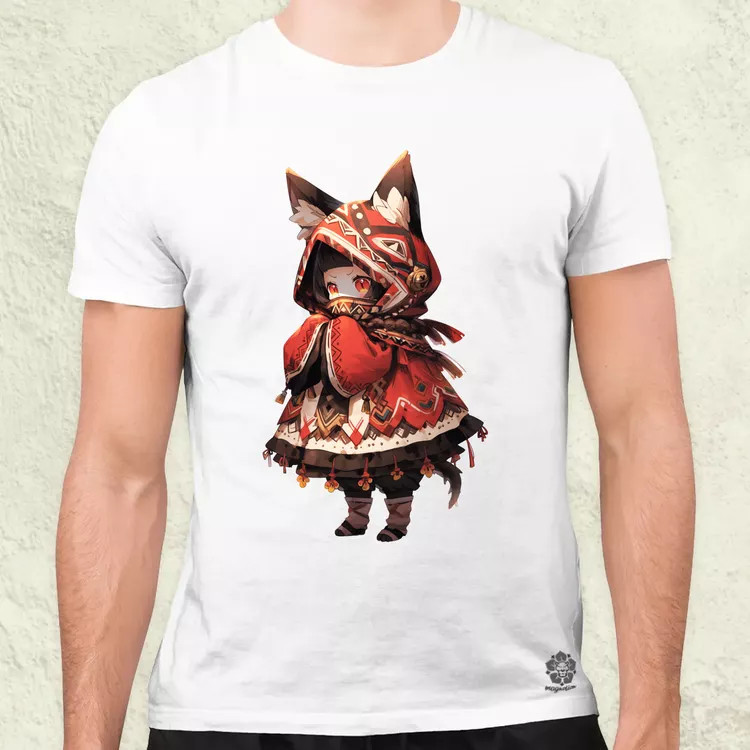 Chibi macskalány v2 férfi póló