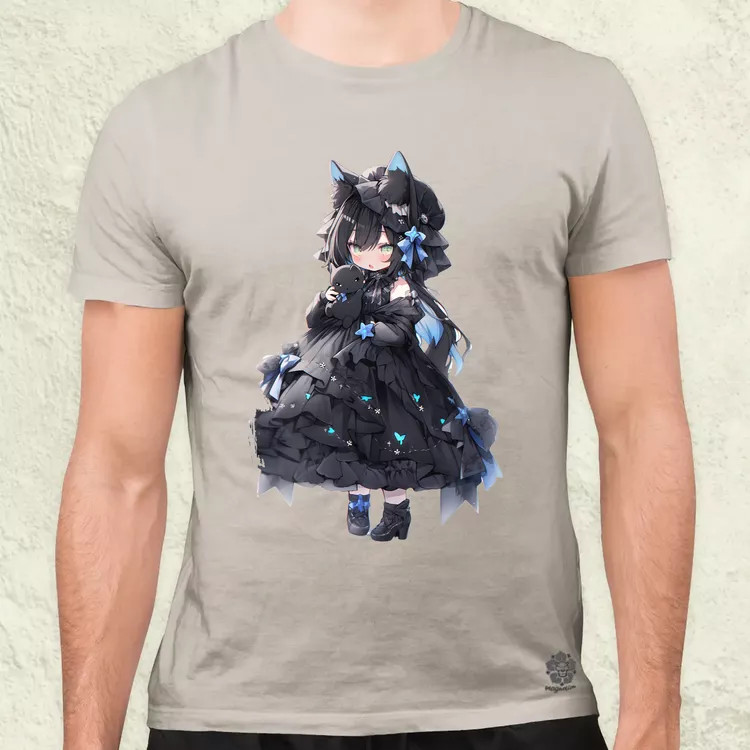Chibi macskalány v5 férfi póló