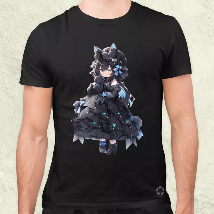 Chibi macskalány v5 férfi póló