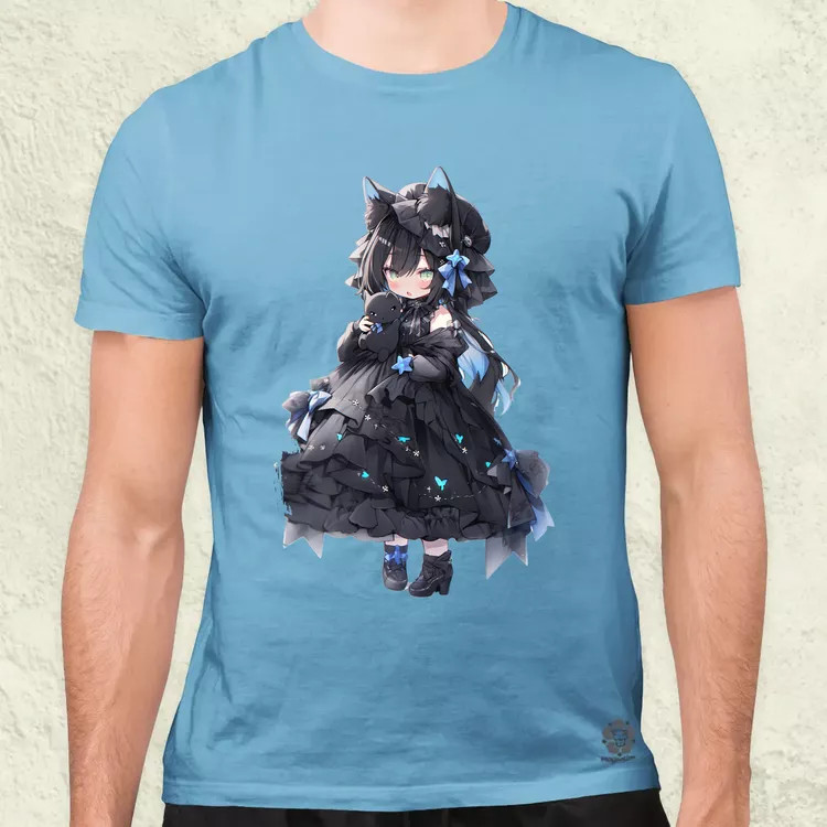 Chibi macskalány v5 férfi póló