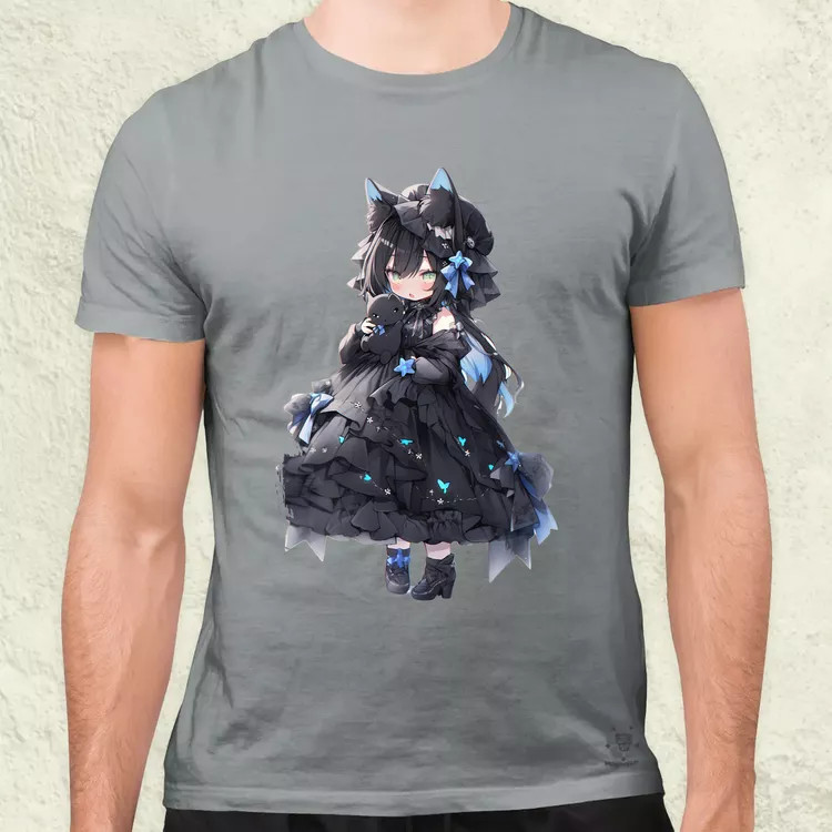 Chibi macskalány v5 férfi póló