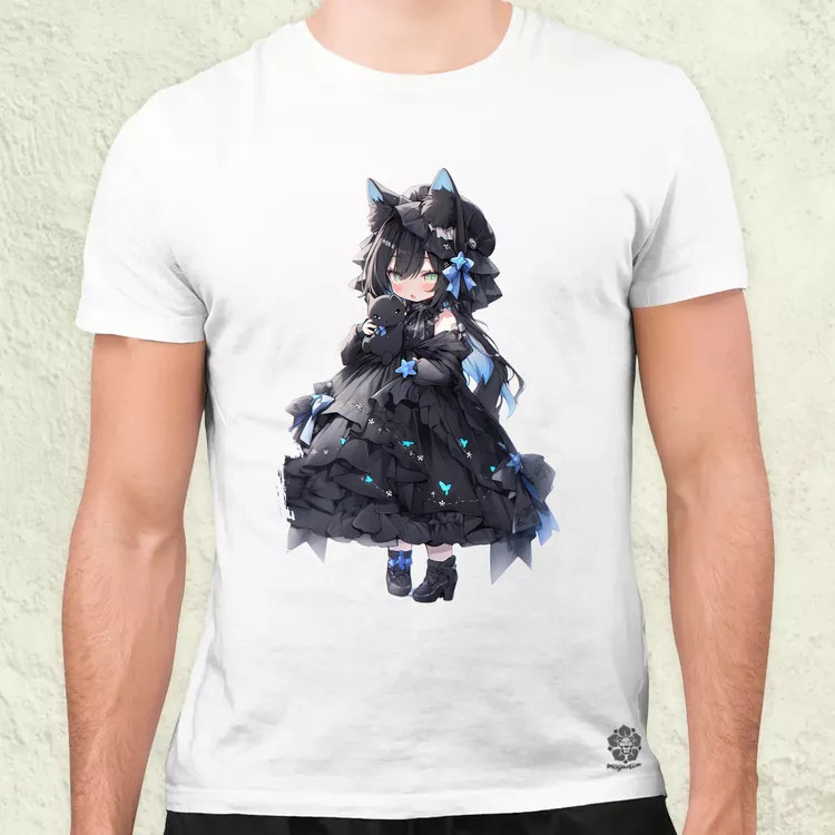 Chibi macskalány v5 férfi póló