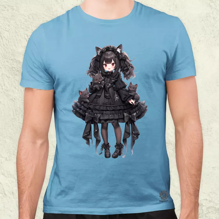 Chibi macskalány v6 férfi póló