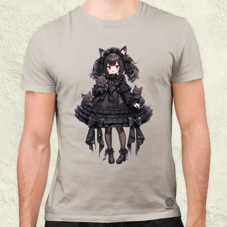 Chibi macskalány v6 férfi póló