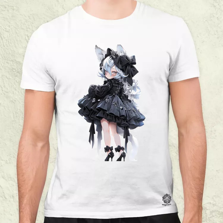 Chibi macskalány v7 férfi póló