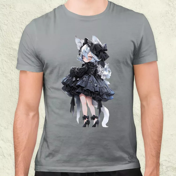 Chibi macskalány v7 férfi póló