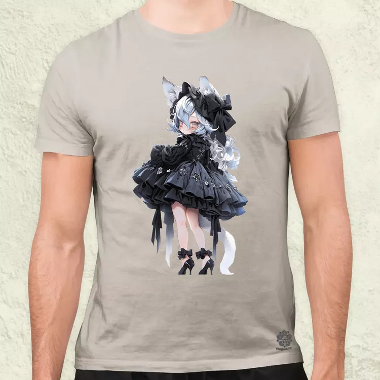 Chibi macskalány v7 férfi póló