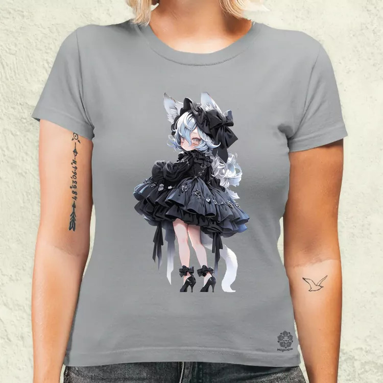 Chibi macskalány v7 női póló