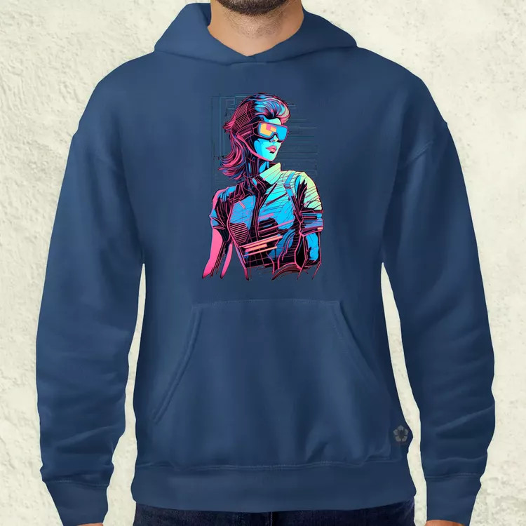 Synthwave digitális művészet v1 férfi pulóver