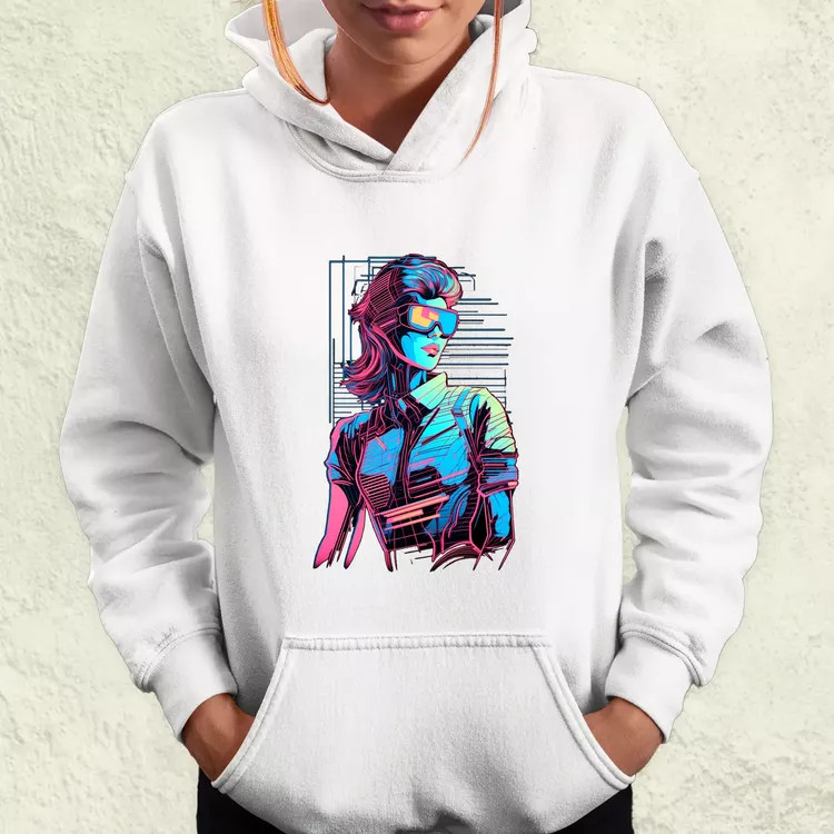 Synthwave digitális művészet v1 női pulóver
