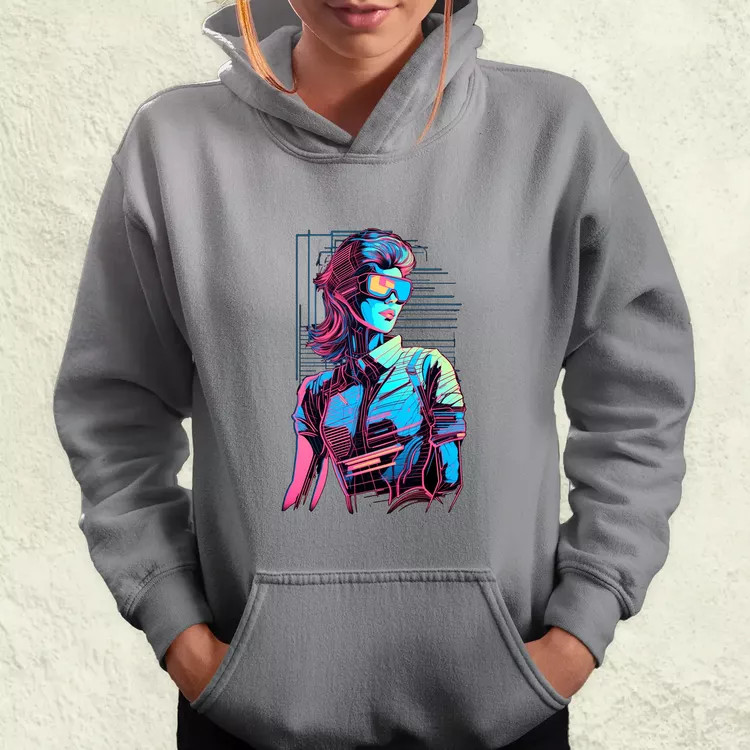 Synthwave digitális művészet v1 női pulóver