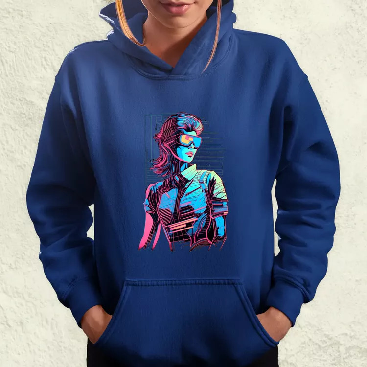 Synthwave digitális művészet v1 női pulóver