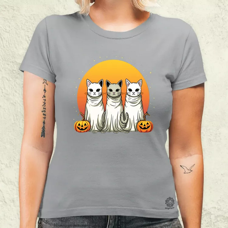 Halloween cicák v1 női póló