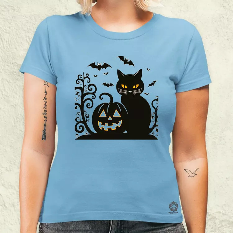 Halloween macsek v1 női póló