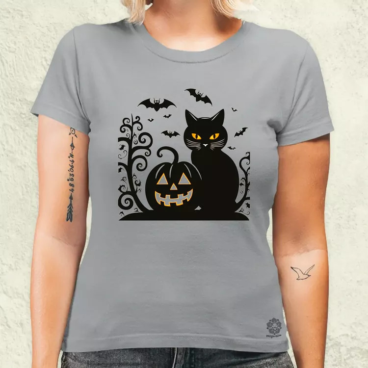 Halloween macsek v1 női póló