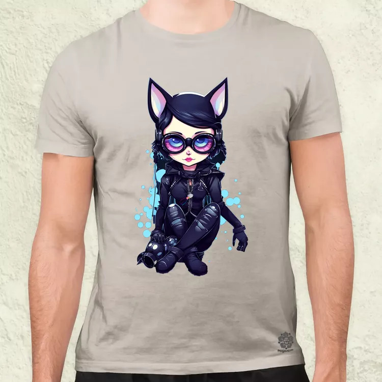 Kawaii macskalány v1 férfi póló