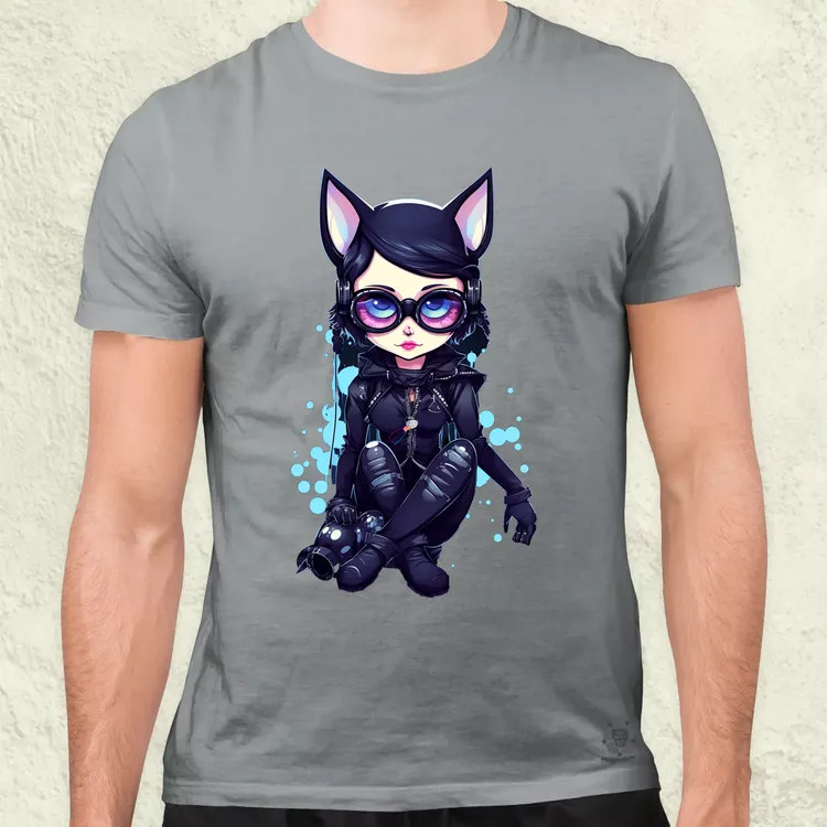 Kawaii macskalány v1 férfi póló