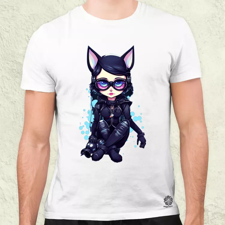 Kawaii macskalány v1 férfi póló