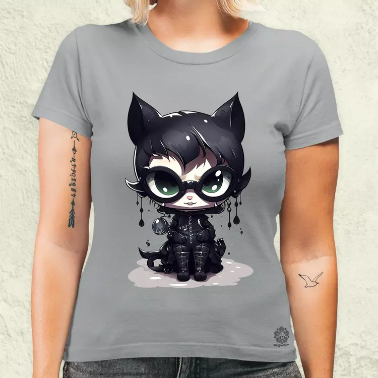 Kawaii macskalány v2 női póló