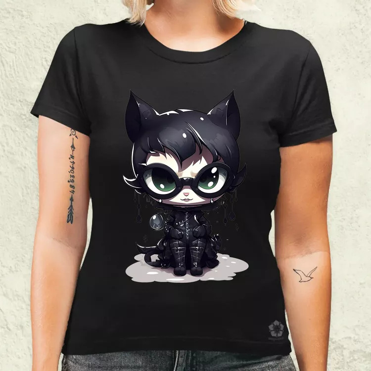 Kawaii macskalány v2 női póló