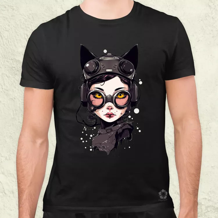 Kawaii macskalány v4 férfi póló