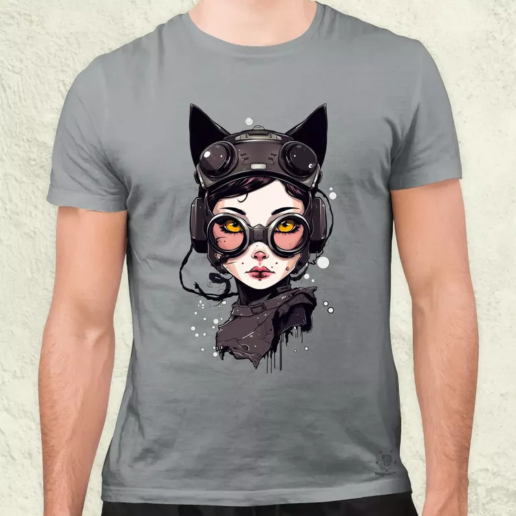 Kawaii macskalány v4 férfi póló