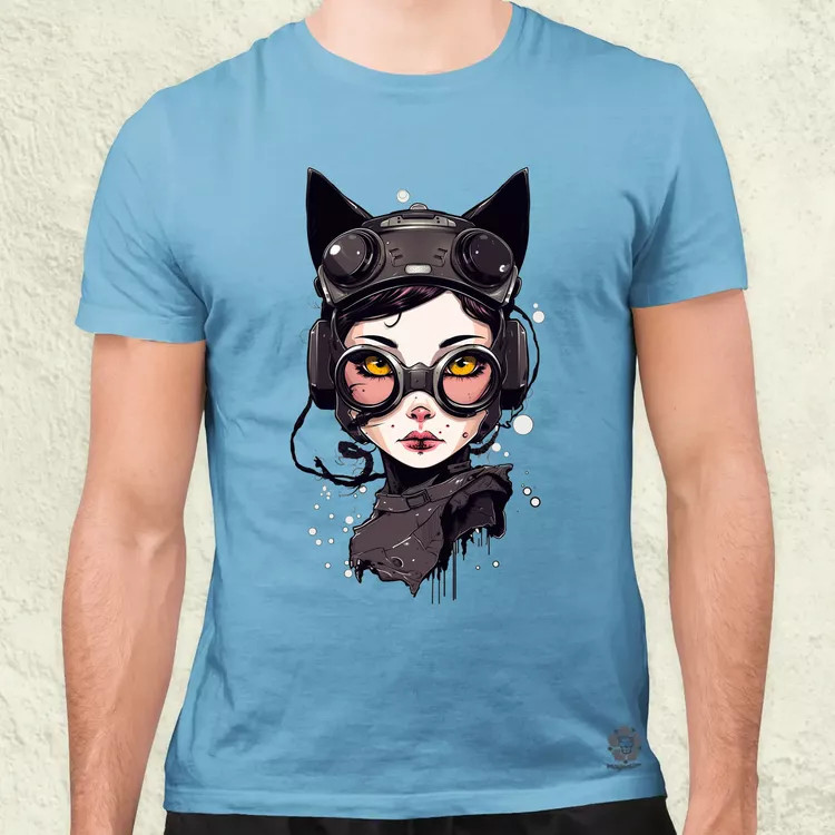 Kawaii macskalány v4 férfi póló