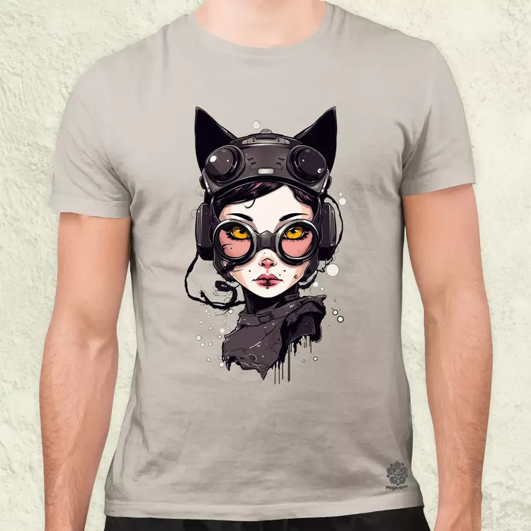 Kawaii macskalány v4 férfi póló