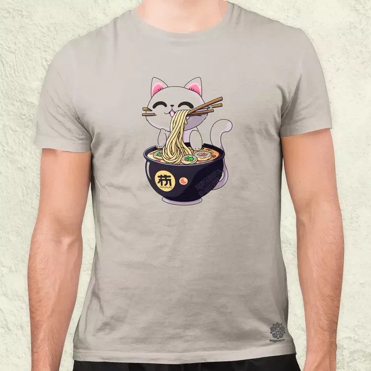 Kawaii neko cica leves férfi póló