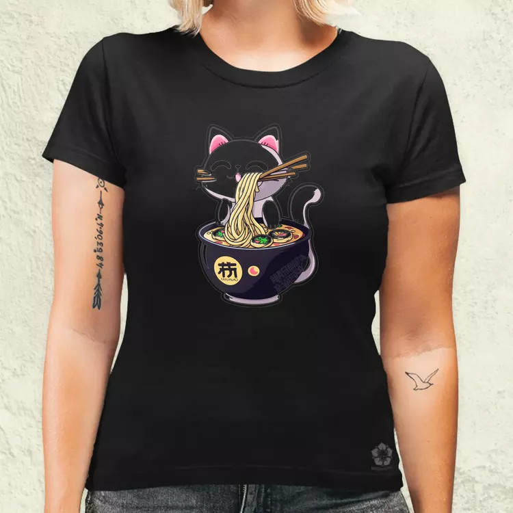 Kawaii neko cica leves női póló
